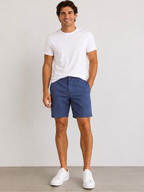 Peter Millar Men’s Blue Chino Shorts Size 42 Classic Casual Golf Shorts